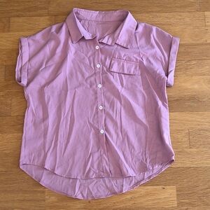 SHEIN Women’s Mauve Button-Down Shirt